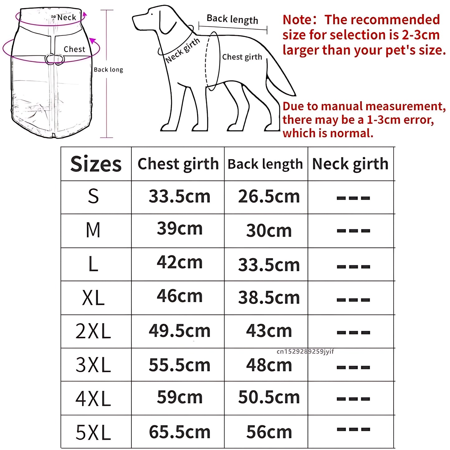 Waterproof Winter Dog Coat – Warm Padded Zipper Jacket for Small, Medium & Large Dogs