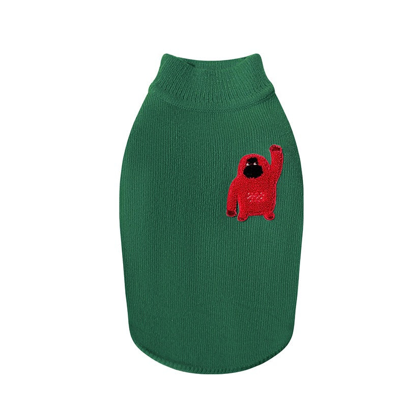Korean Design Knitted Gorilla Dog / Cat Jumper - Pink / Orange / Blue / Green