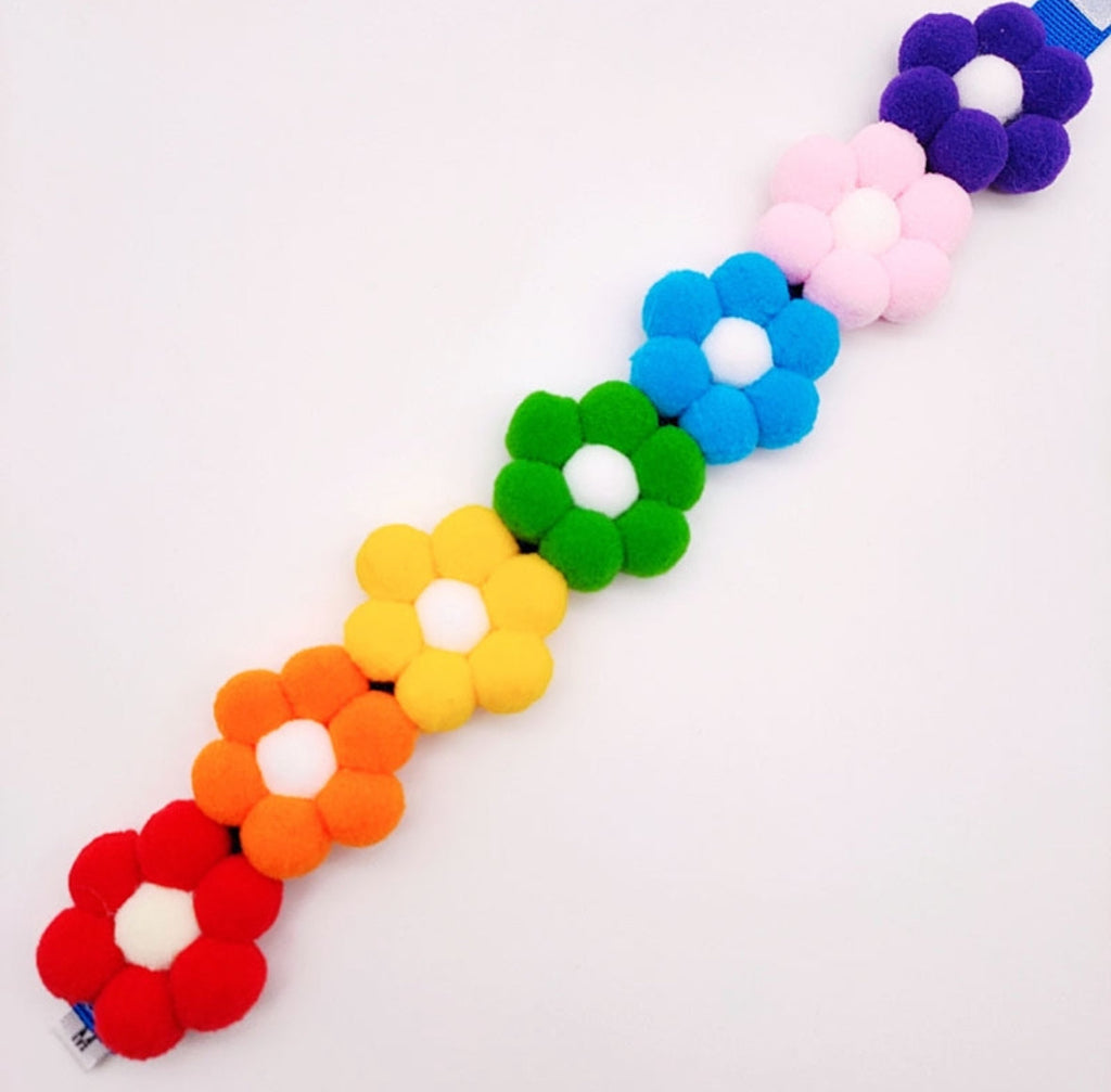 Rainbow / Macaroon Flower Collar