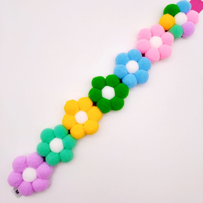 Rainbow / Macaroon Flower Collar