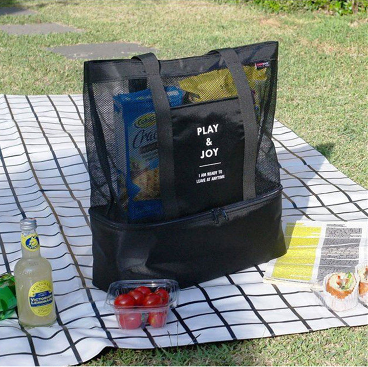 Cool Bag with Upper Mesh and Cooling Section at bottom