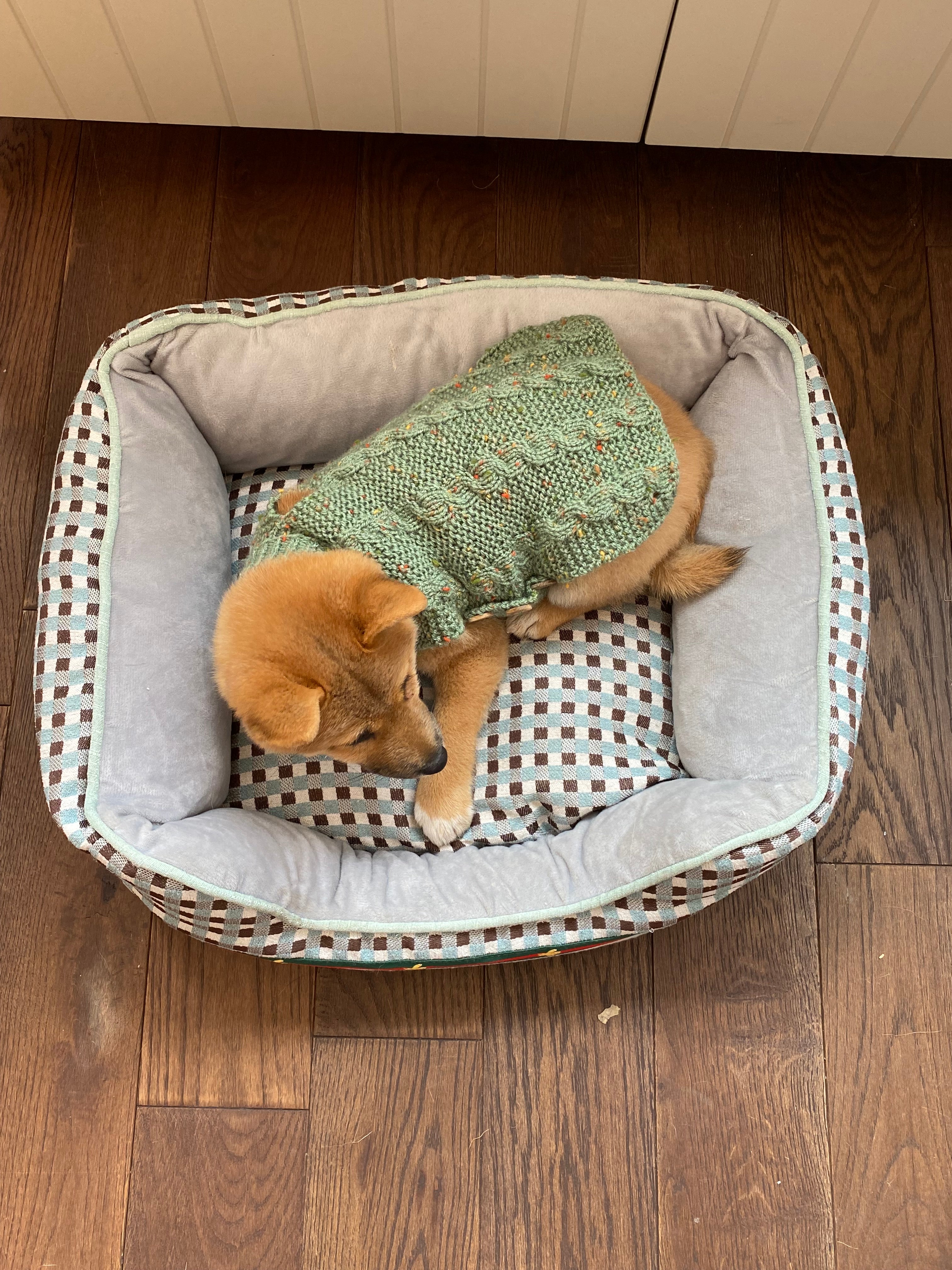 Hand Knitted Scottish Green Jumper - Machine Washable