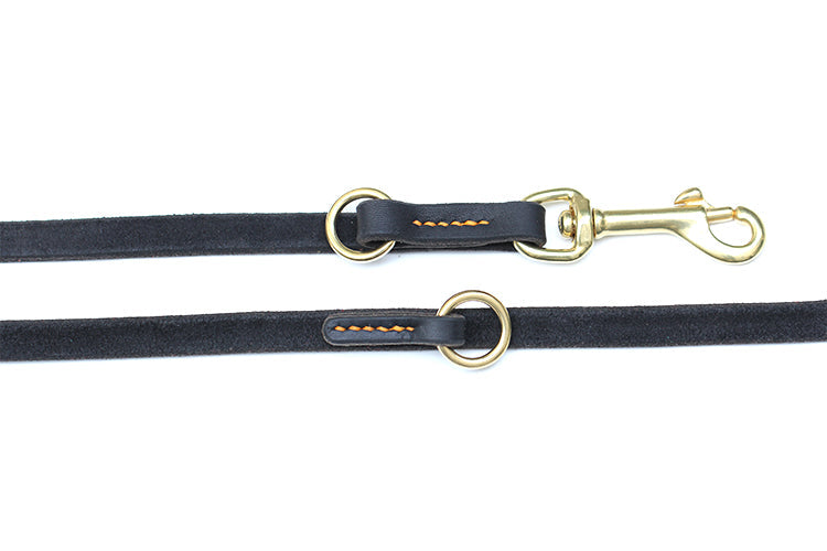 Italian Leather Multi Lead - Black / Wine Red