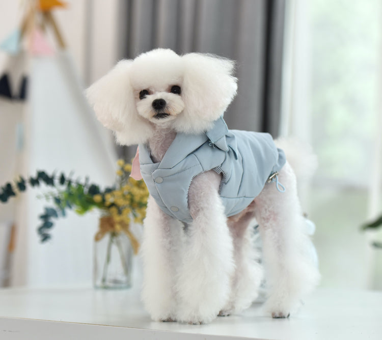 Dog Jacket Florence Ribbon - Baby Pink / Baby Blue