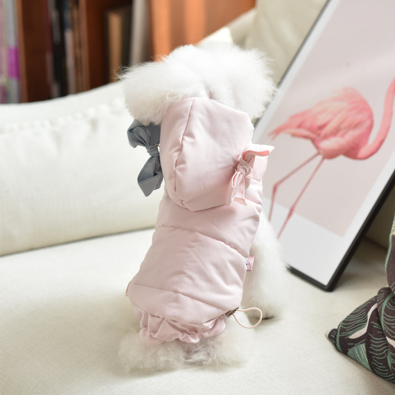 Dog Jacket Florence Ribbon - Baby Pink / Baby Blue