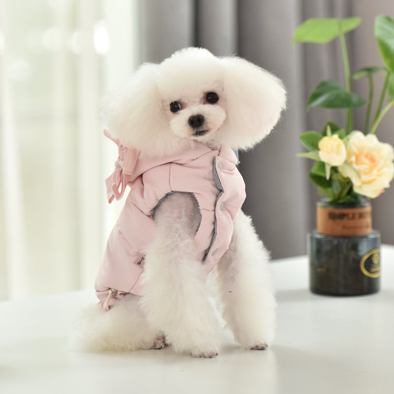 Dog Jacket Florence Ribbon - Baby Pink / Baby Blue