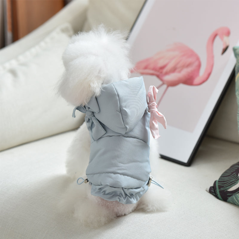 Dog Jacket Florence Ribbon - Baby Pink / Baby Blue