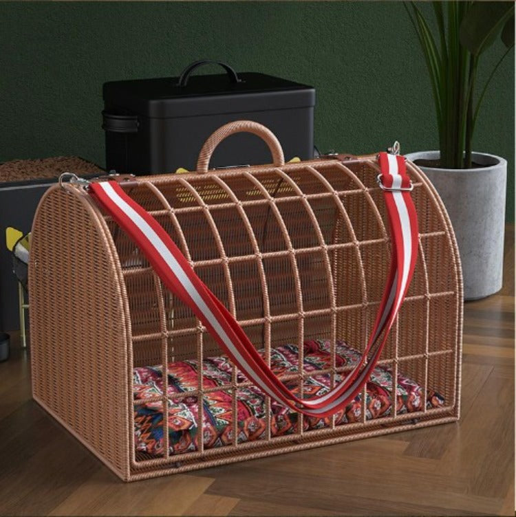 Pet Carrier/ Pet Crate Natural Look in PE Ratten