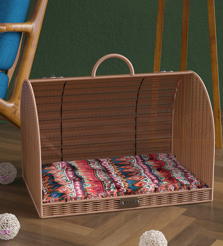 Pet Carrier/ Pet Crate Natural Look in PE Ratten