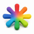 Rainbow Splat-Shaped Dog Toy with Multi-Arm Design