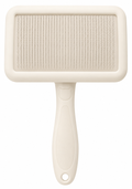 Rectangular Self-Cleaning Slicker Brush for Cats – Cream