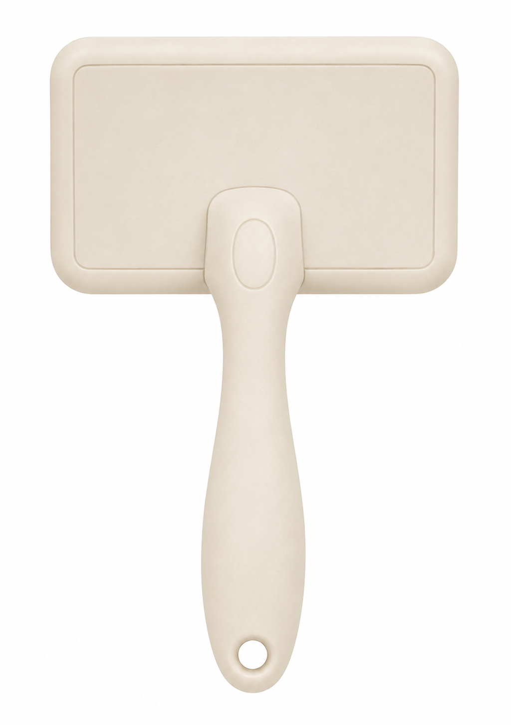 Rectangular Self-Cleaning Slicker Brush for Cats – Cream