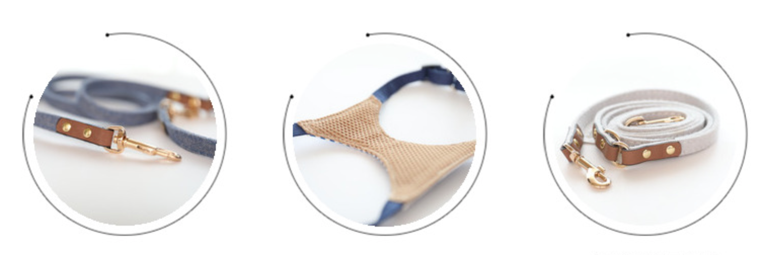 Japanese Puppy Tie - Dog Harness and Lead - Light Grey