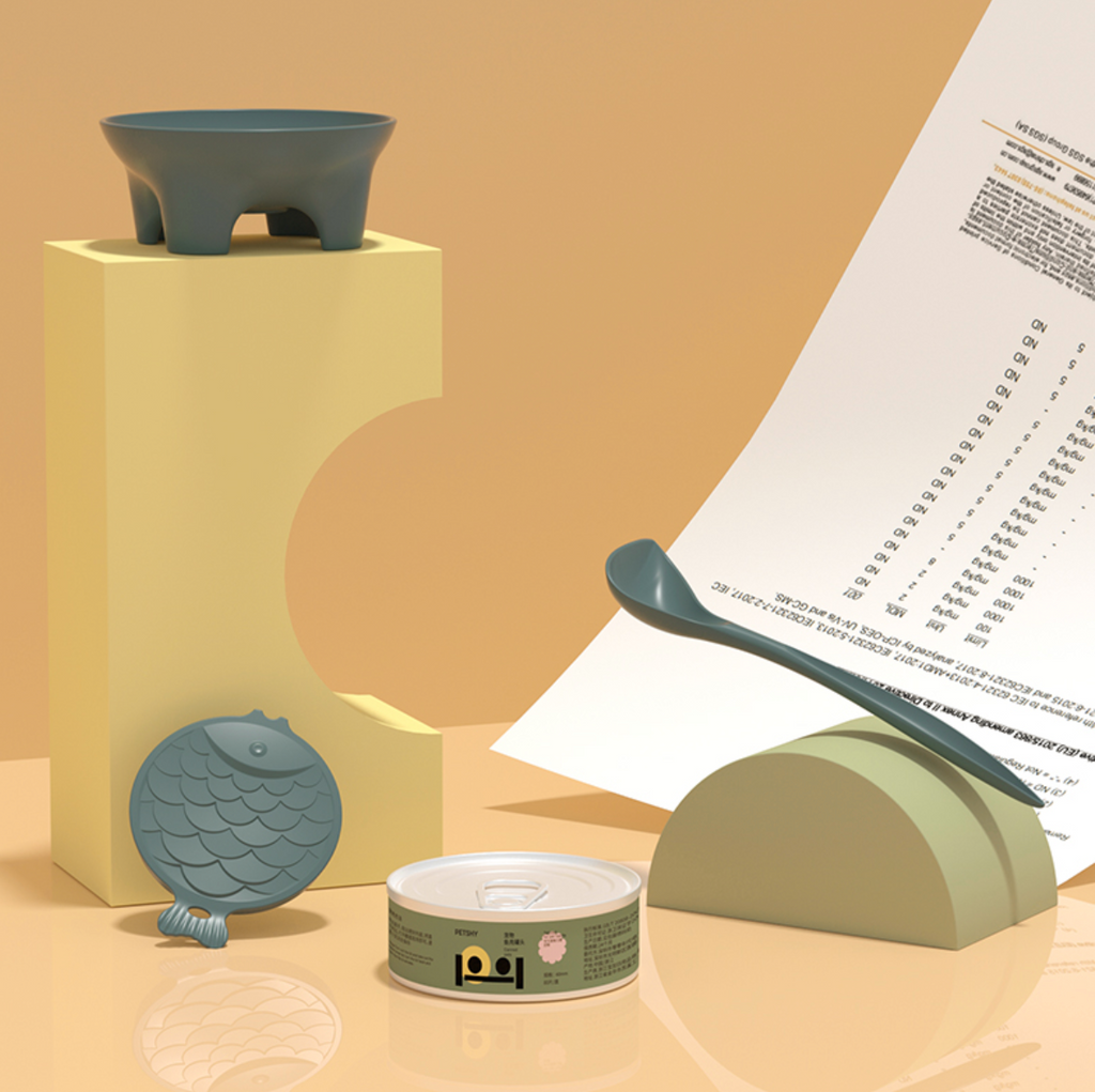 Petsy Pet Bowl + Spoon + Lid