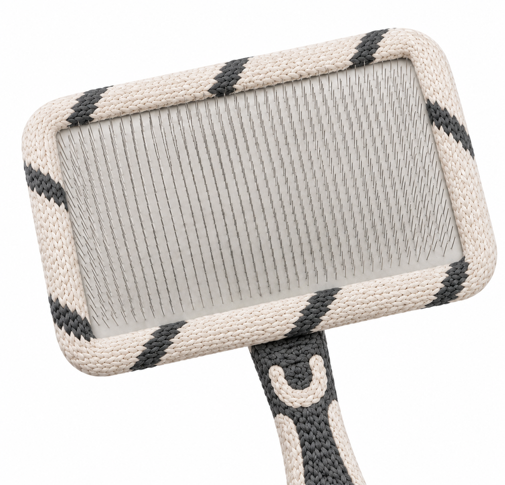 Self Cleaning Slicker Dog Brush – Rectangular Pet Grooming Brush for Shedding, Detangling and Coat Maintenance