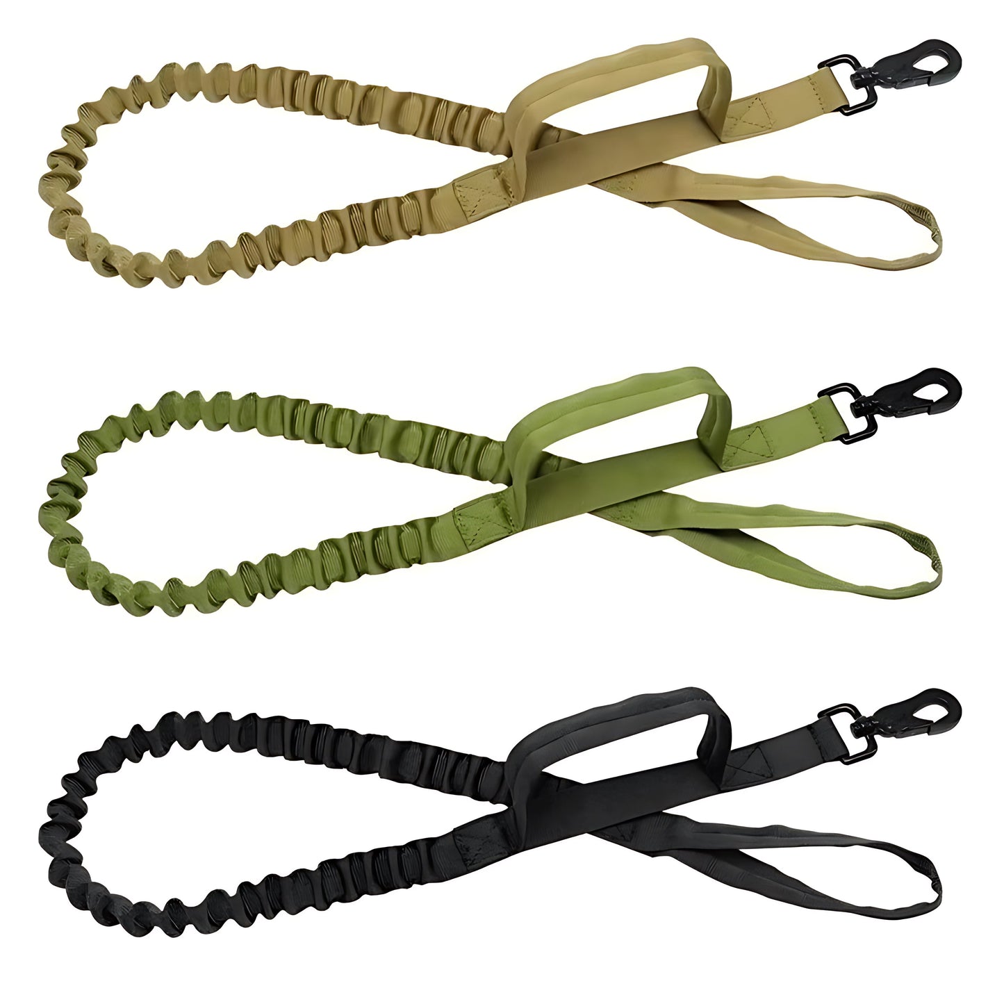 Tactical Military Dog Collar & Leash Set – Heavy Duty Adjustable Nylon Lead with Shock Absorption