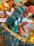Dinosaur Soft Dog Toy with Bunny ears