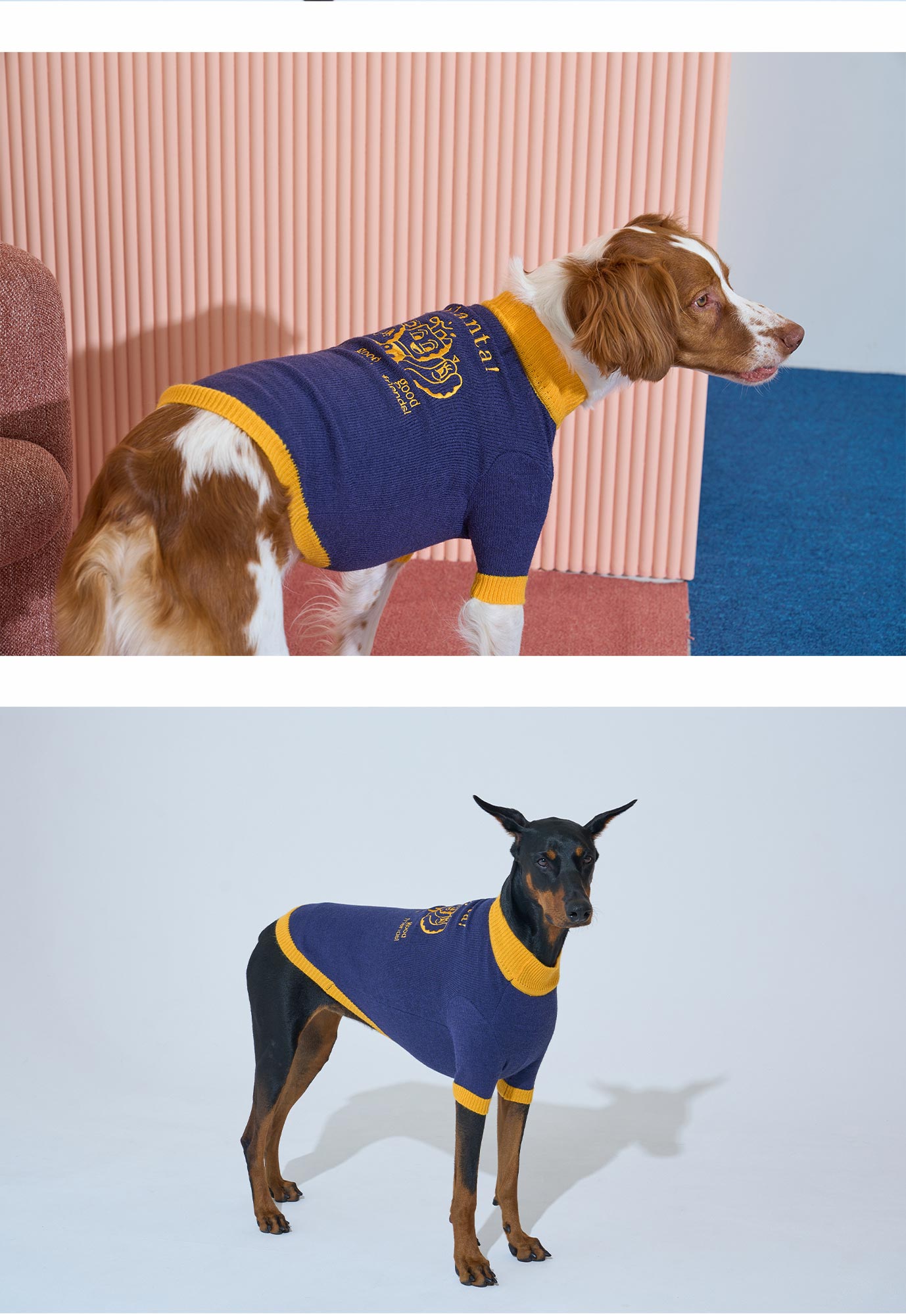 Korean Design Happy Pet Knitted Jumper for Dogs / Cats