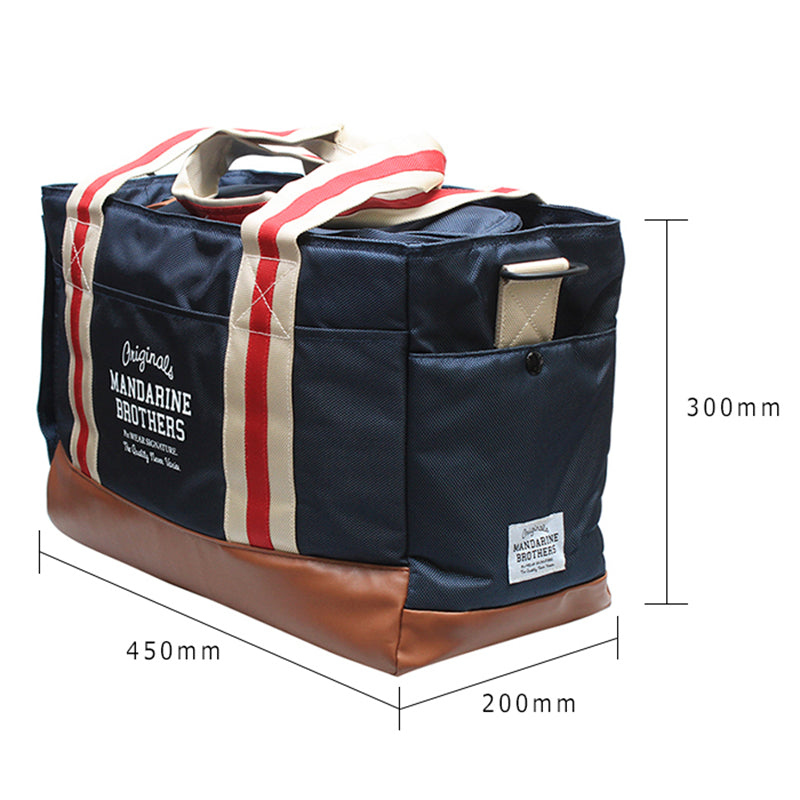 Japanese Brand Dog / Cat Carrier Cross Body Shoulder Bag - Navy / Olive