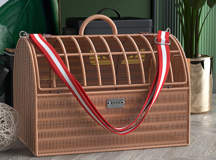 Pet Carrier/ Pet Crate Natural Look in PE Ratten