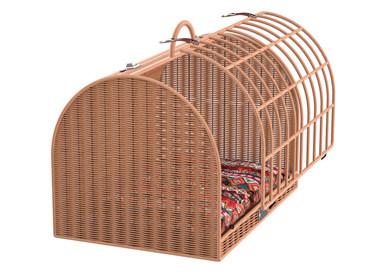 Pet Carrier/ Pet Crate Natural Look in PE Ratten